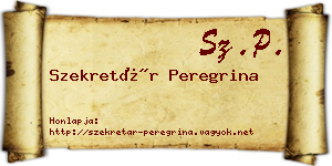 Szekretár Peregrina névjegykártya